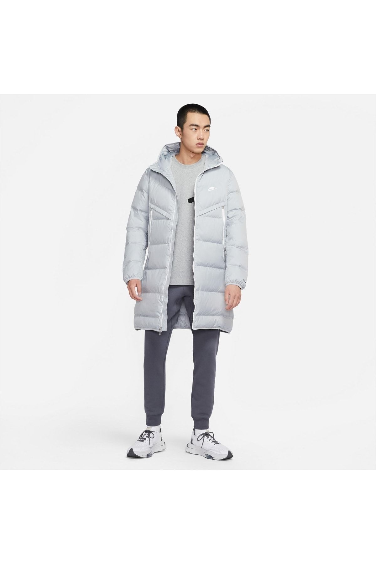 Nike Sportswear Sf Windrunner Parka Men s Gray Hooded Jacket