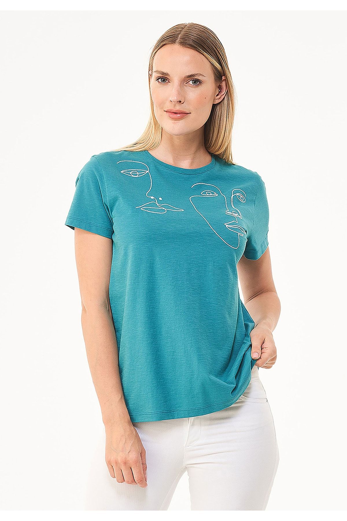 ORGANICATION T-Shirt Grün Slim Fit