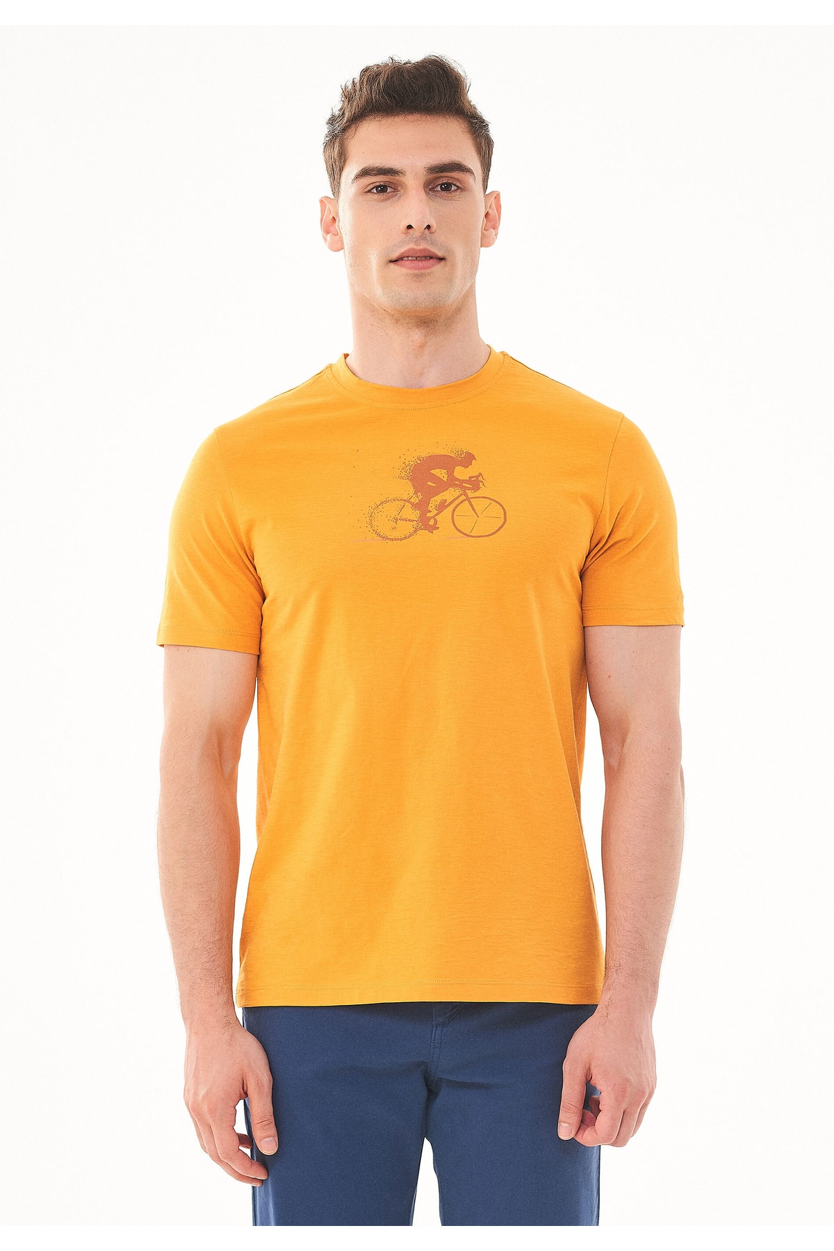ORGANICATION T-Shirt Orange Slim Fit