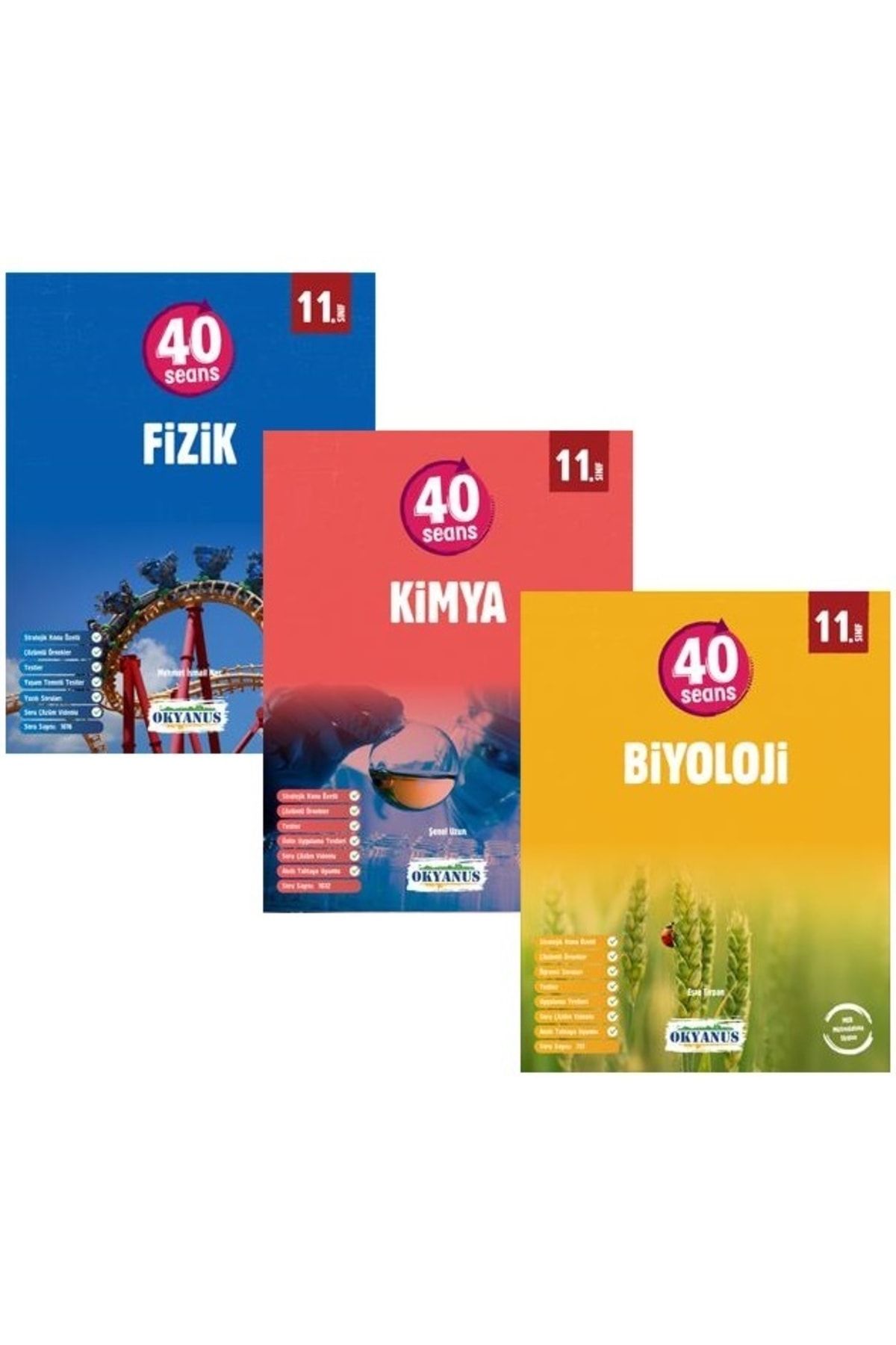 Okyanus 11. Sınıf 40 Seans Fizik - Kimya - Biyoloji Konu Anlatımlı Soru Bankası