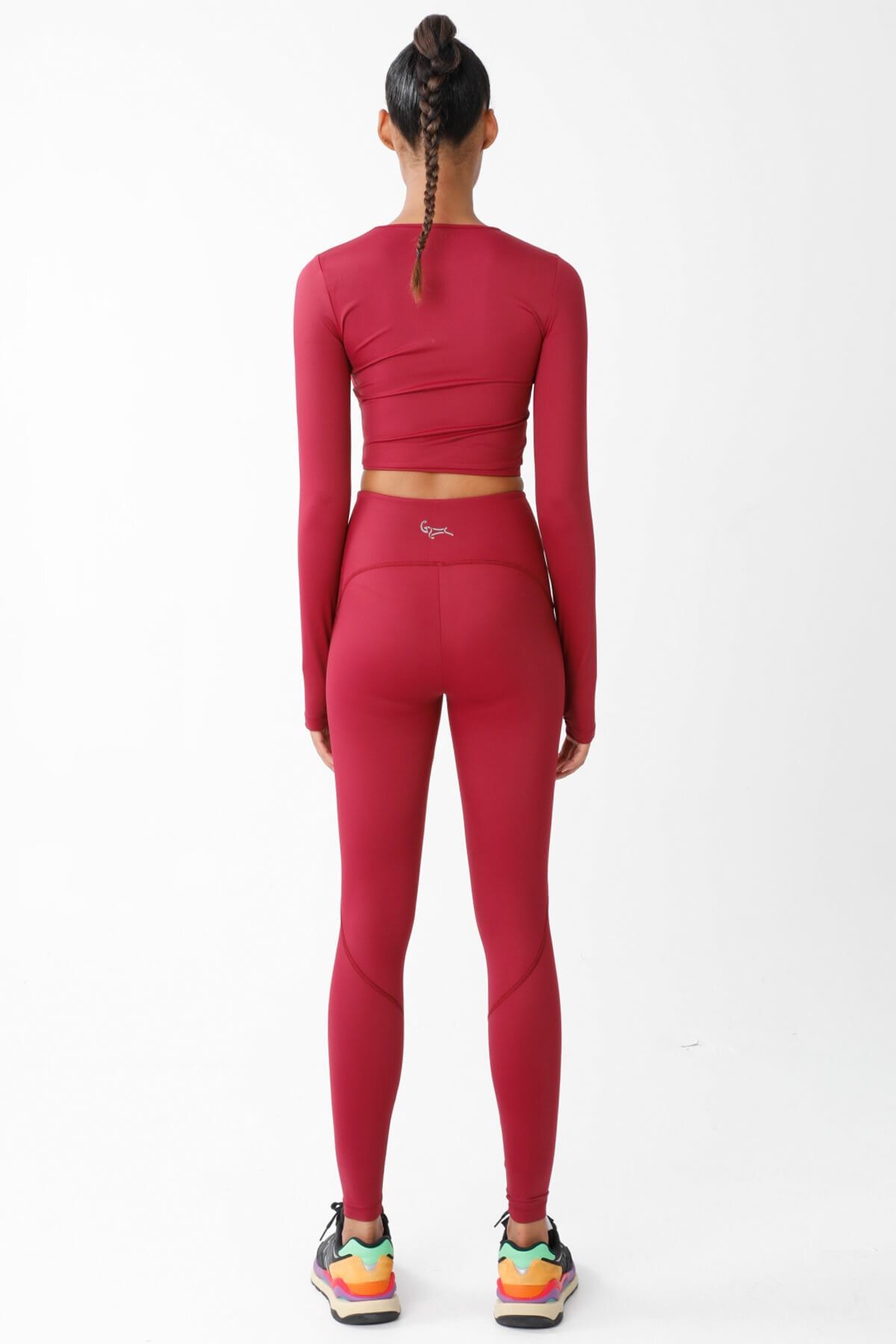 Goat Spirit-Mermaid Sports Leggings Claret Red 5