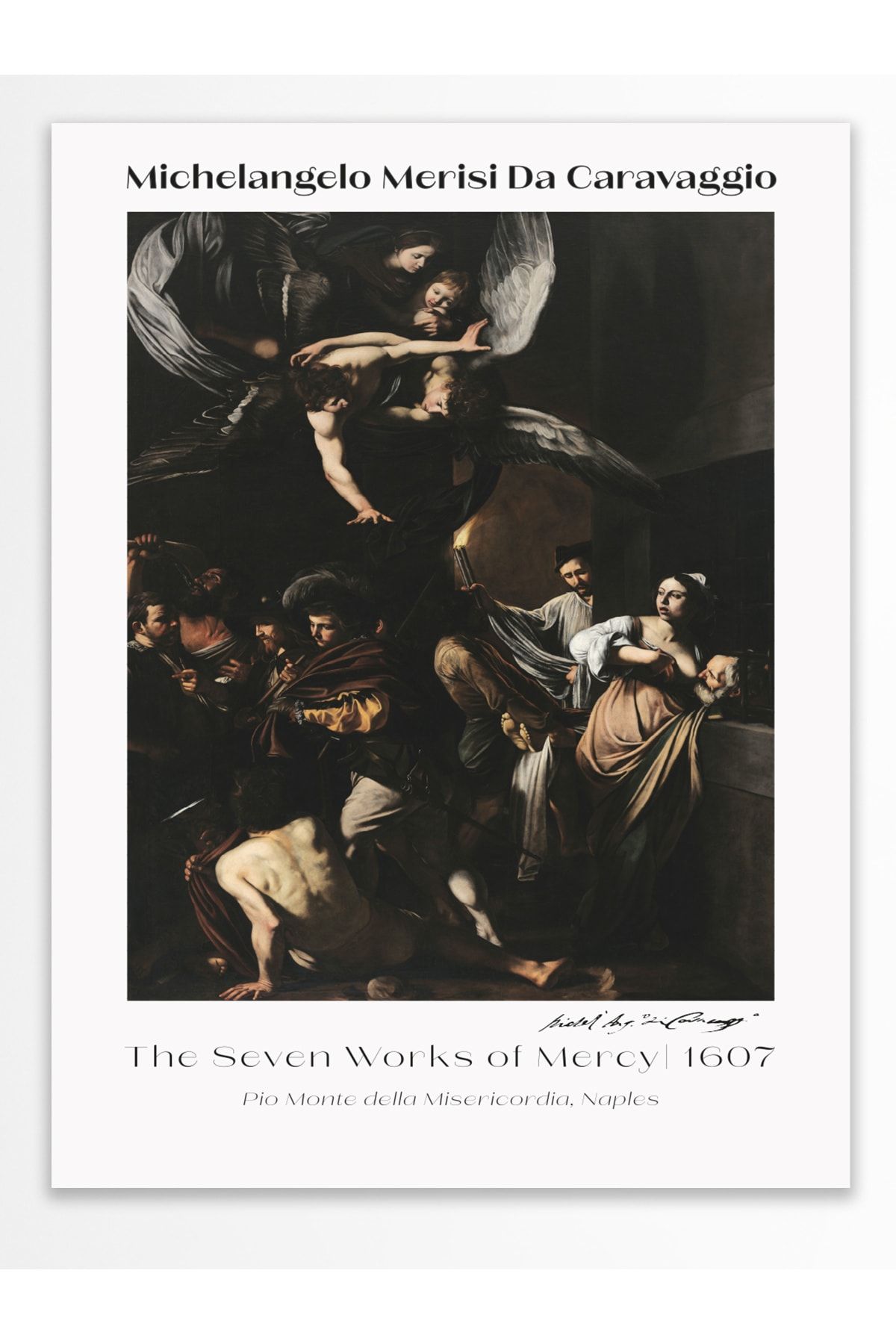 Postifull Caravaggio Duvar Posteri - Duvar Dekoru - Sanat Serisi Posterleri - Kalın Kuşe Kağıt - Çerçevesiz