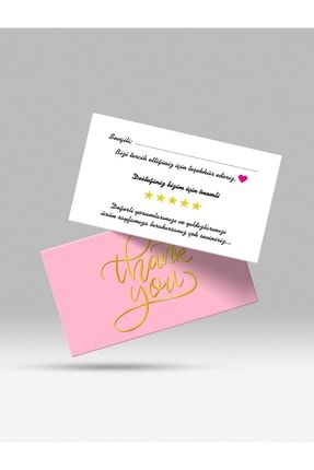 Thankyou Kart 500 Adet Ön Ve Arka Baskılı THANKYOUPEMBE500