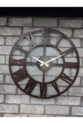 Time Collection Flat Roma Rakamlı Dekoratif Duvar Saat (VENGE) FLAT-SAAT