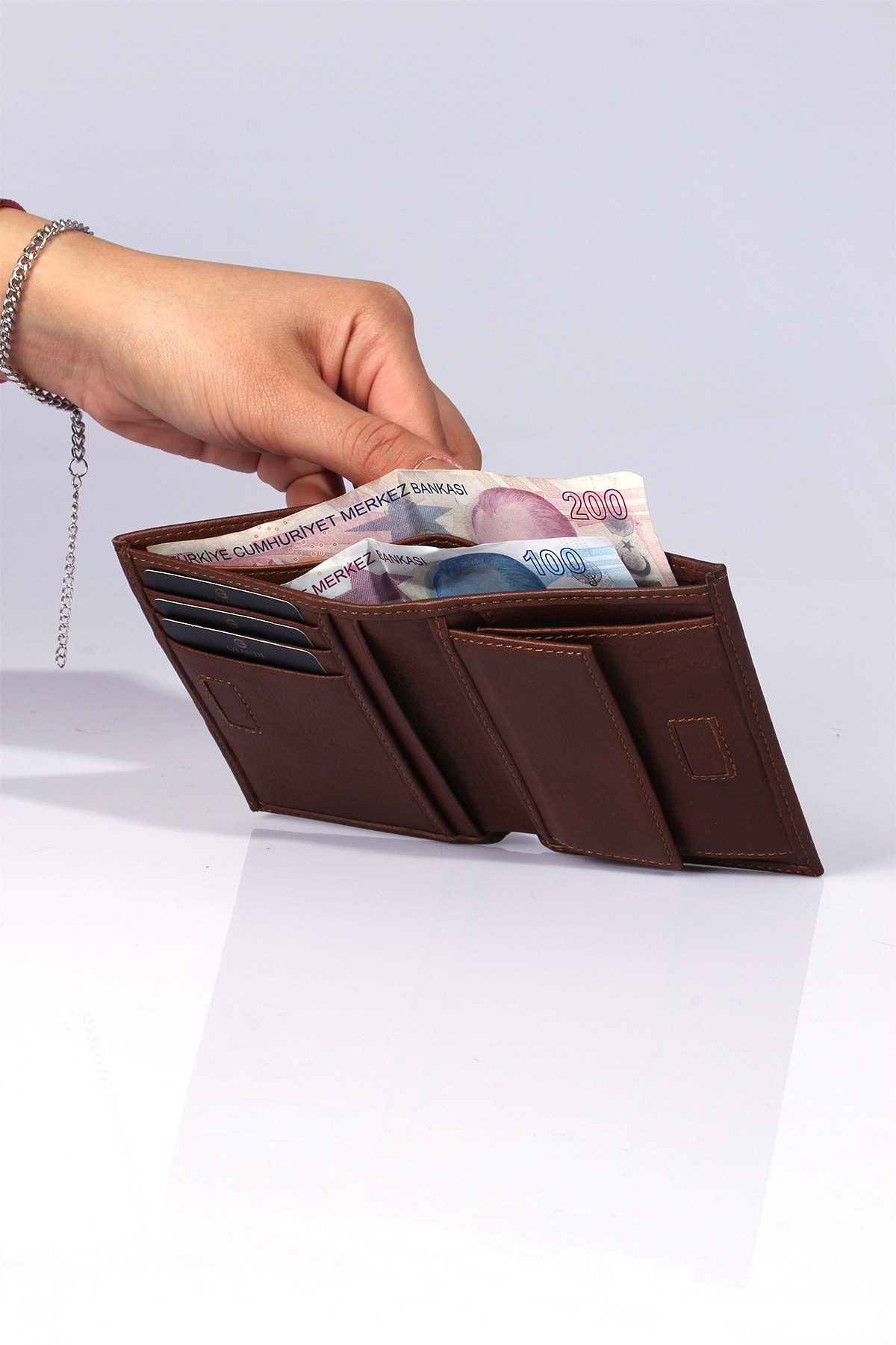 کیف پول مردانه قهوه ای Grande | 22egrn0009 اورجینال - تصویر 3
