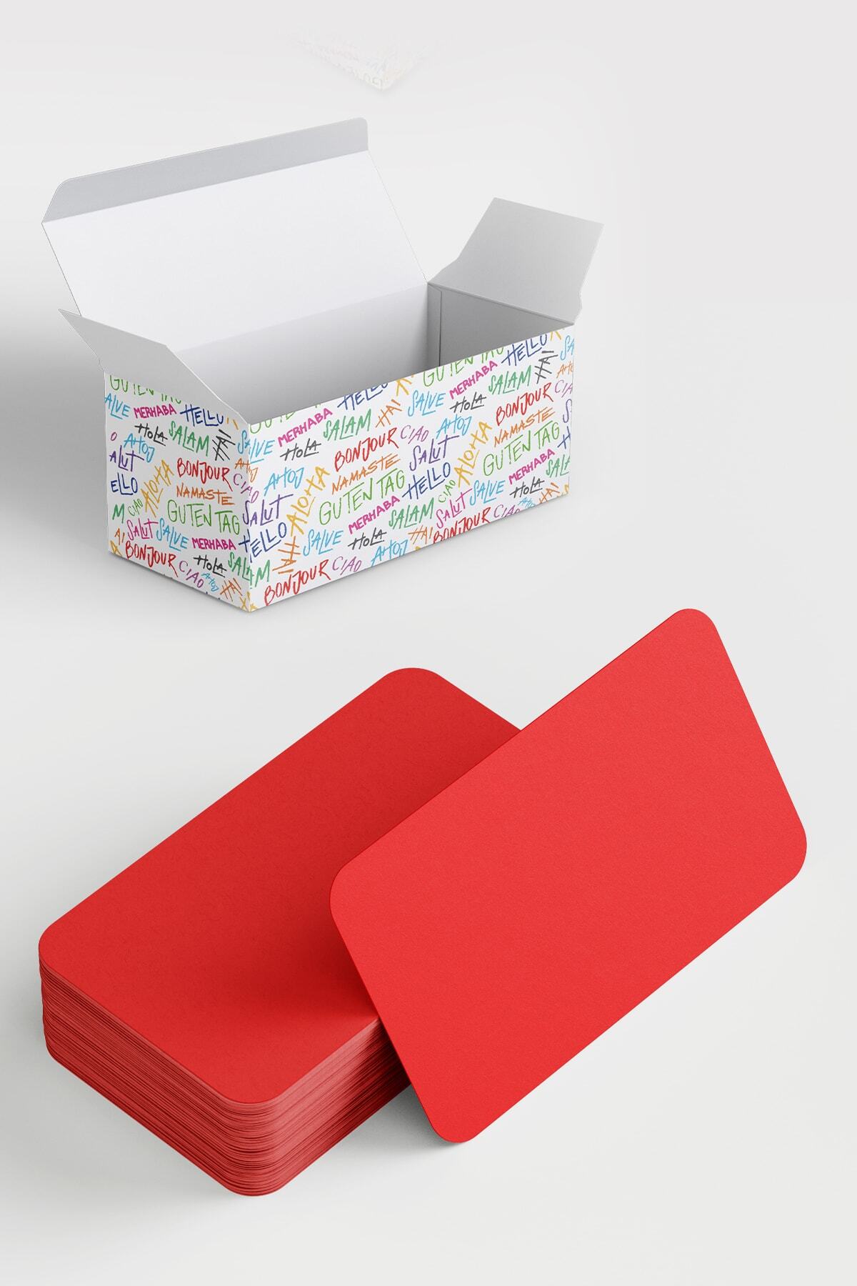 DERELİ MATBAA Renkli Not Kağıtları 100 Adet Kutulu Özel Oval Kesimli