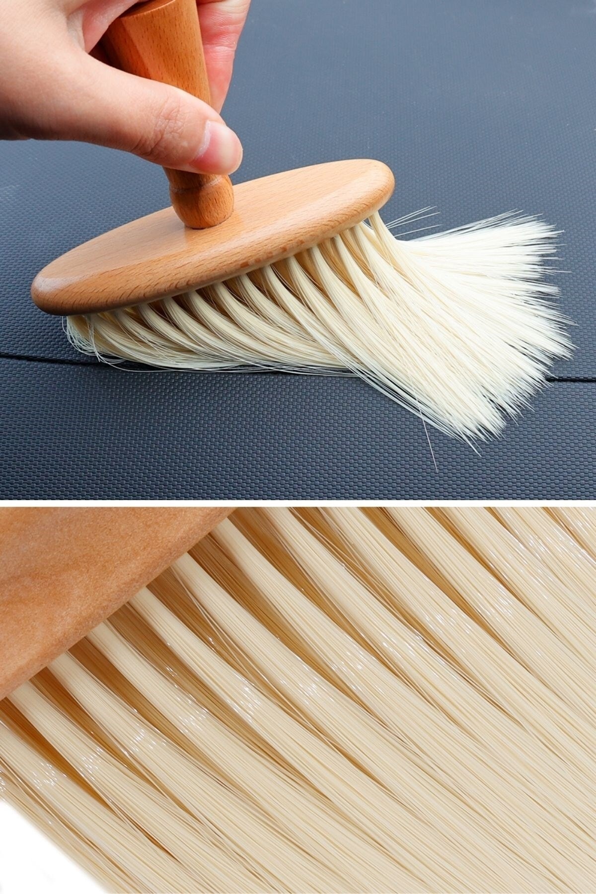 Buffer ® Araba Için Ahşap Saplı Yumuşak Kıl Fırça Detaylı Toz Alma Temizleme Fırçası fotoğrafı 6 (önizleme)