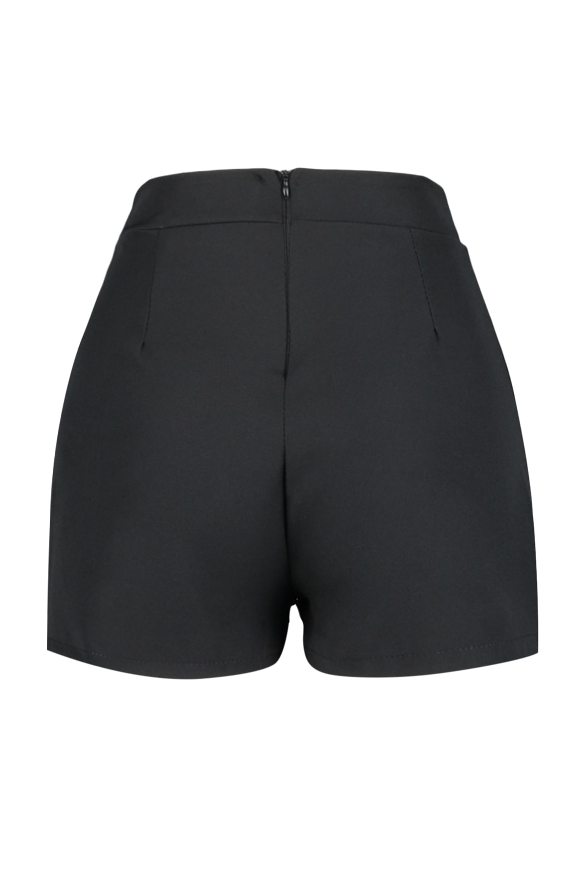 Trendyolmilla  Siyah Kemerli Süper Mini Dokuma Şort TWOAW21SR0078 - Görsel 7
