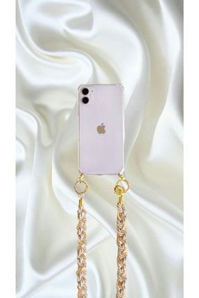 Daisy Bal Köpüğü Kristal Taşlı Iphone 12, 12pro Uyumlu Telefon Kılıfı Ve Telefon Askısı, Zinciri NTM0706