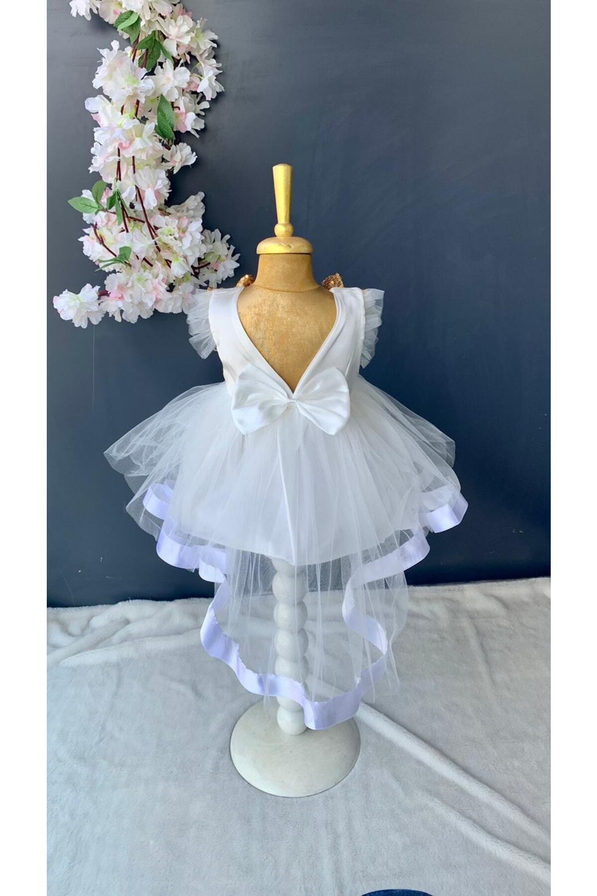 Petite Ponpon Baby Kız Bebek Yenidoğan Mevlüt Elbisesi Bebek Hediyelik Mevlütlük Elbise fotoğrafı 2 (önizleme)