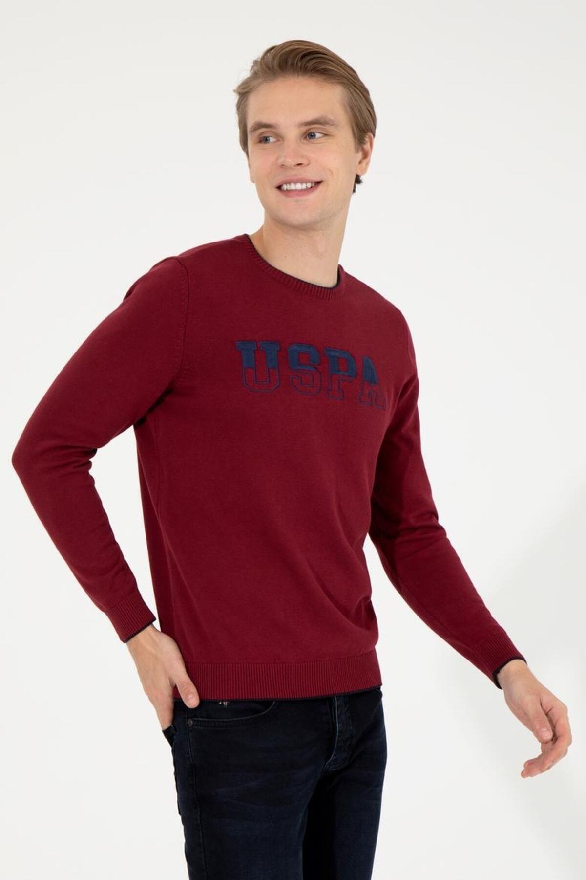 یو اس پولو ژاکت مردانه بورگوندی G081gl0tk Tanak 1429128