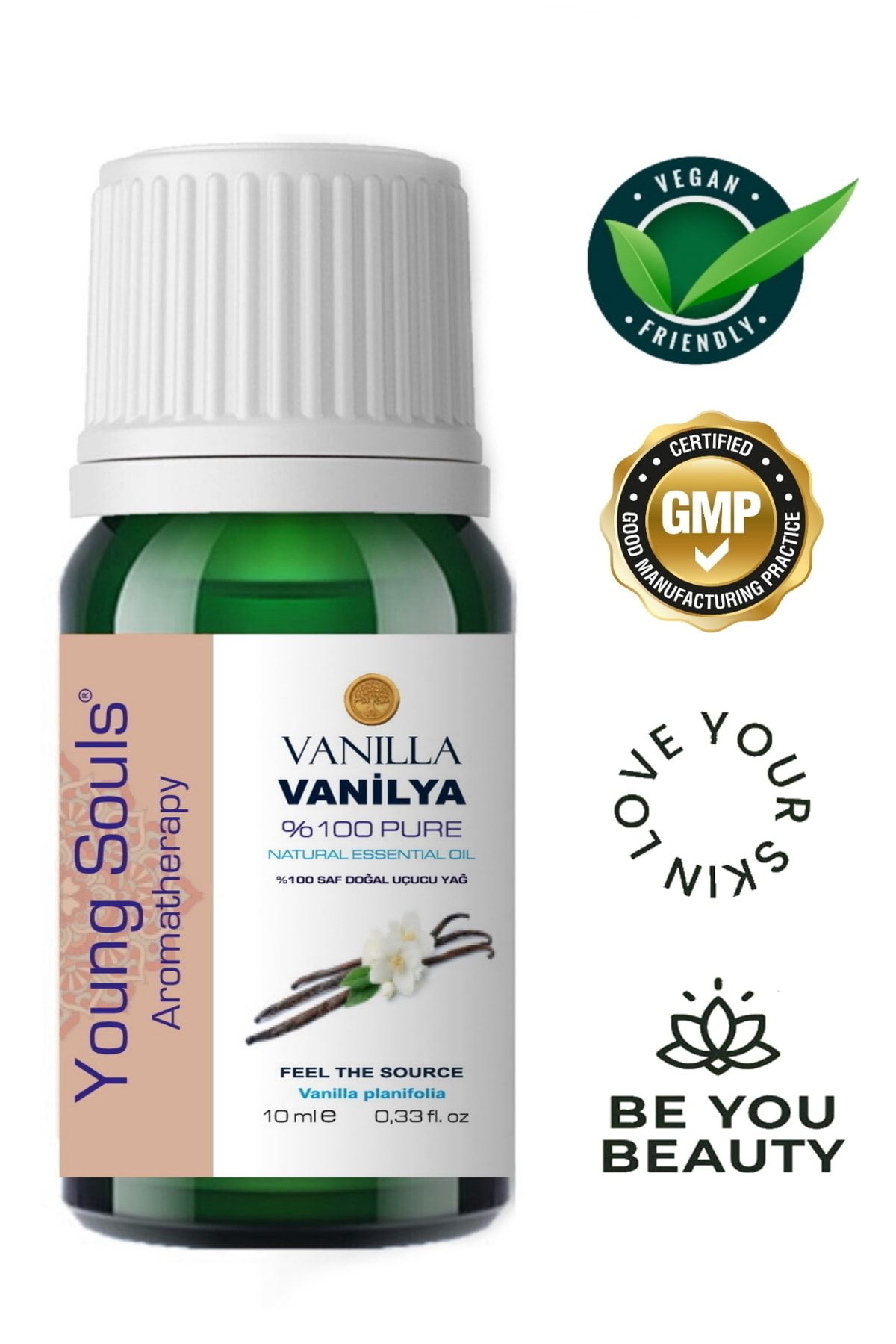 YOUNG SOULS Aromatherapy Vanilla Essential Oil Vanilya Uçucu Yağ 10 ml