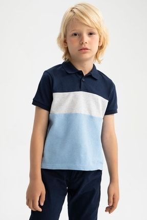 Erkek Çocuk Geri Dönüşümlü Pike Kısa Kollu Polo Tişört W9472A622SM
