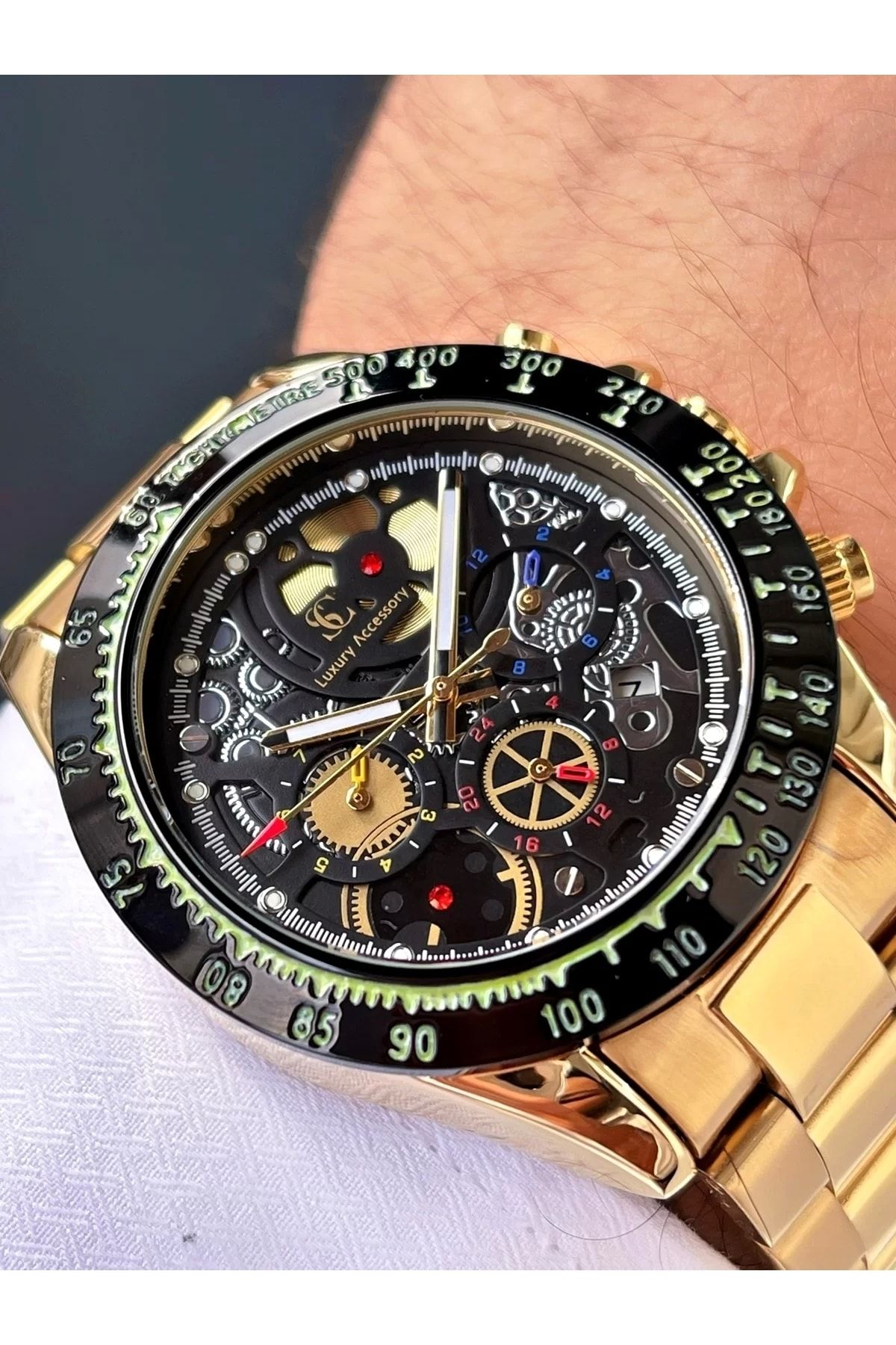 SC Silver Collection Luxury Accessory Silver Collection Otomatik Mekanizma Klipsli Erkek Kol Saati Erkek Aksesuar