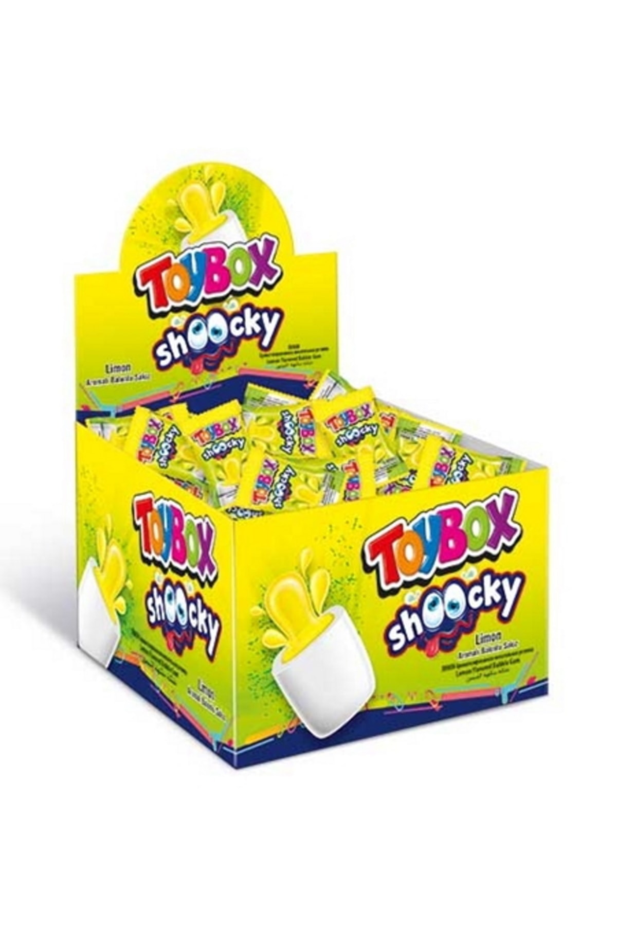 Toybox Schoocky Limon Aromalı Balonlu Ekşi Sakız X 100 Adet