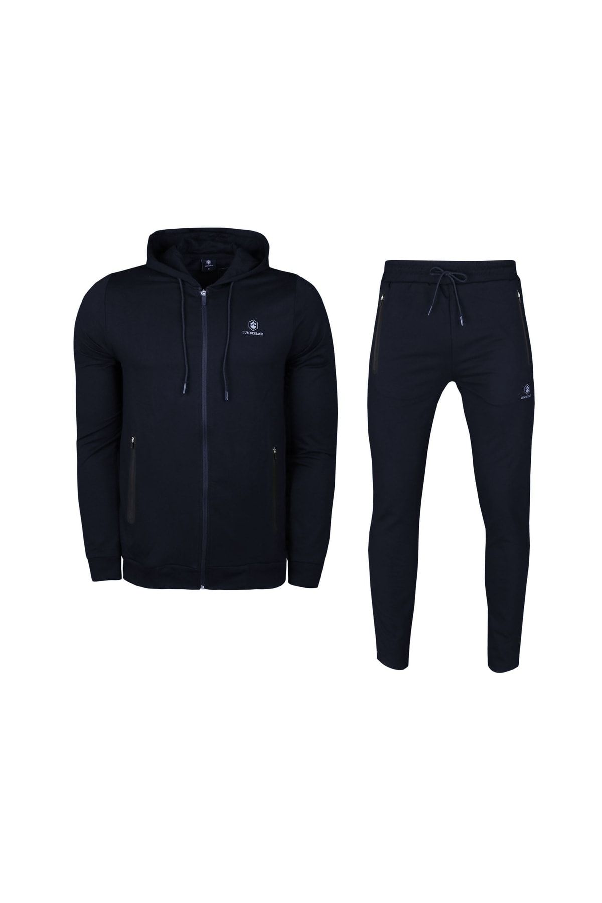 Lumberjack Sweatsuit set Dark blue Slim fit Trendyol