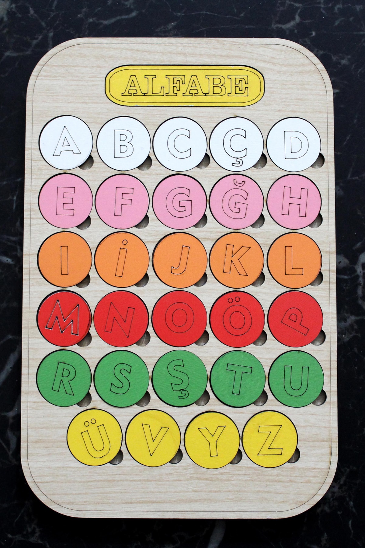 بازی آموزشی چوبی رنگارنگ تتریس بولتاک و مجموعهٔ دو تکهٔ الِف با محصول