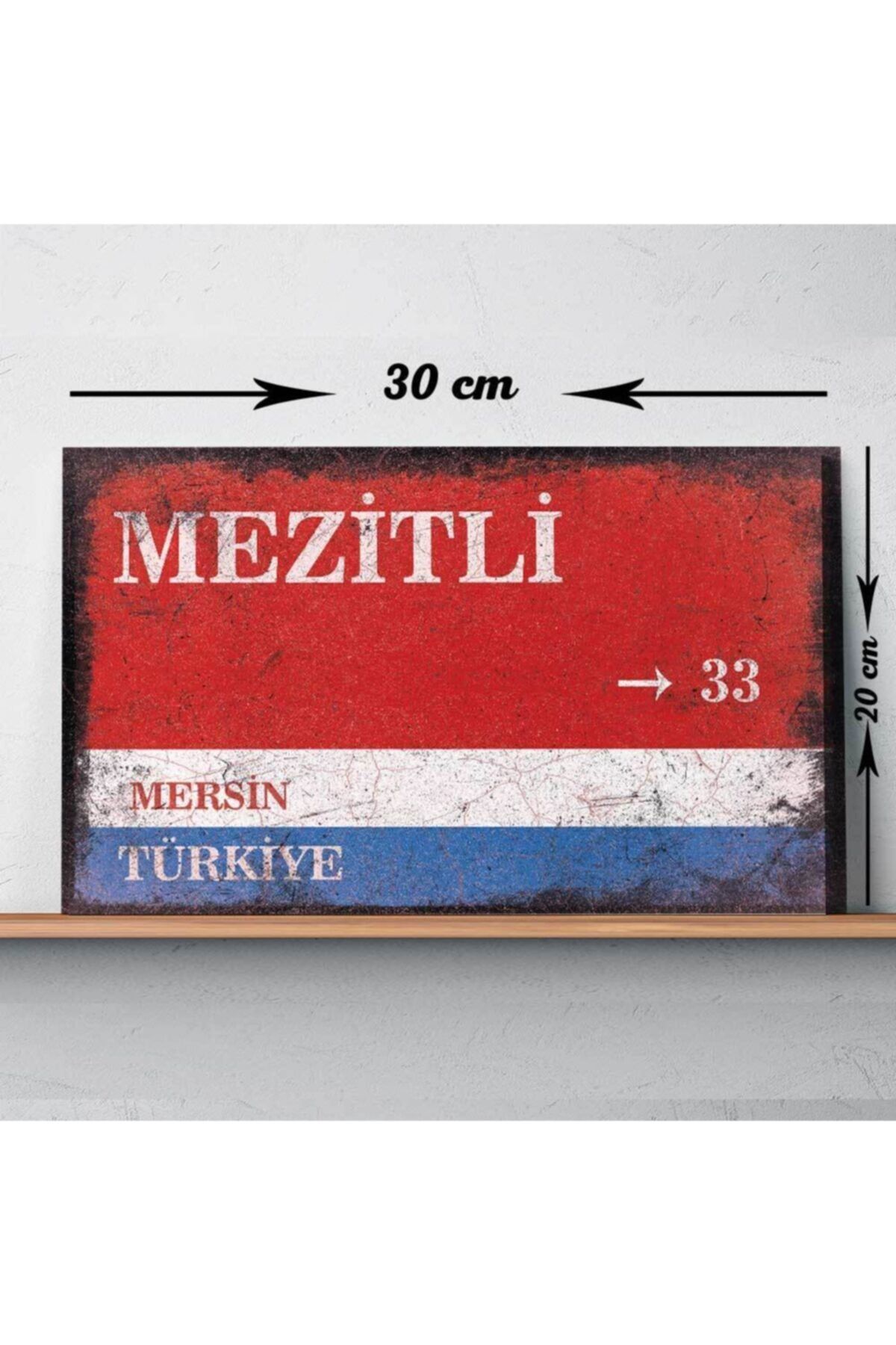 mersin mezitli sokak tabelasi vintage tablo