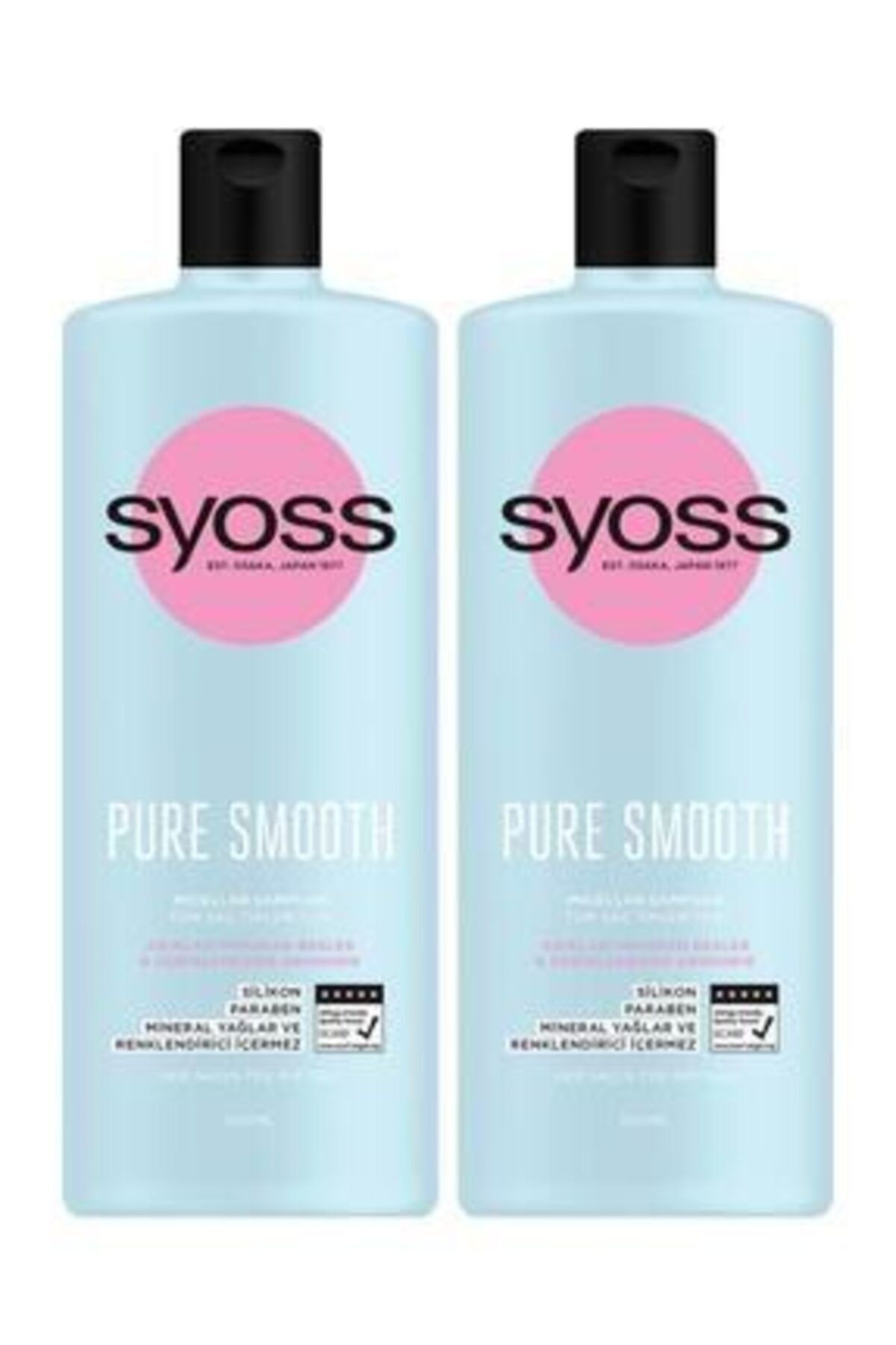 Syoss-Pure Smooth Micellar Shampoo 500ml x 2 Pack 1
