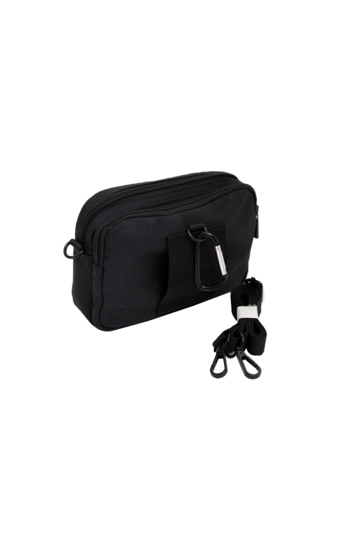Unisex Siyah Kumaş Omuz ve Bel Çantası 30926-s
