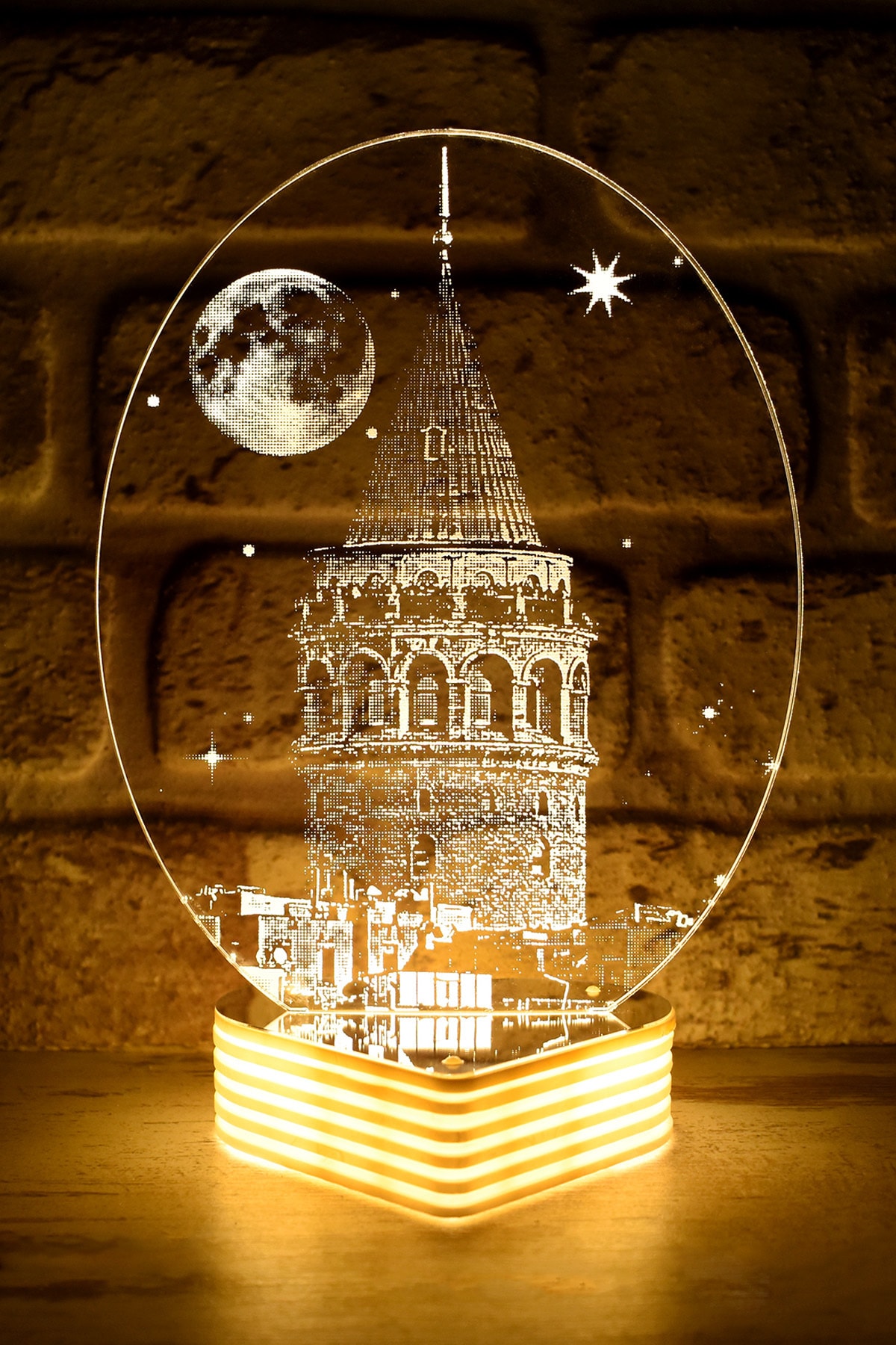 Hediye Kovanı Galata Kulesi Görselli 3d Görünümlü Led Lamba