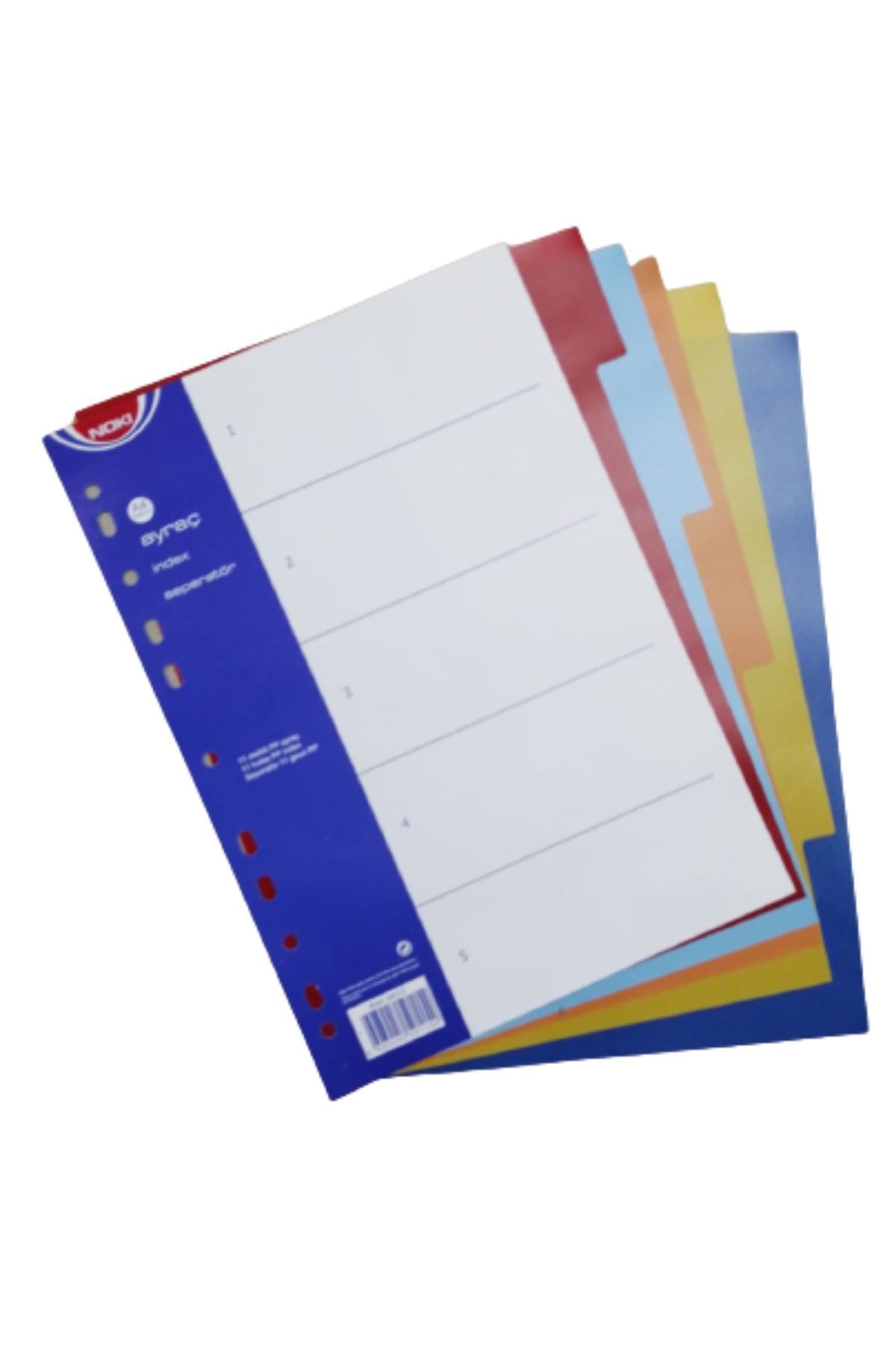 Noki Plastik Seperatör 5 Renkli Ayraç A4 1 Adet