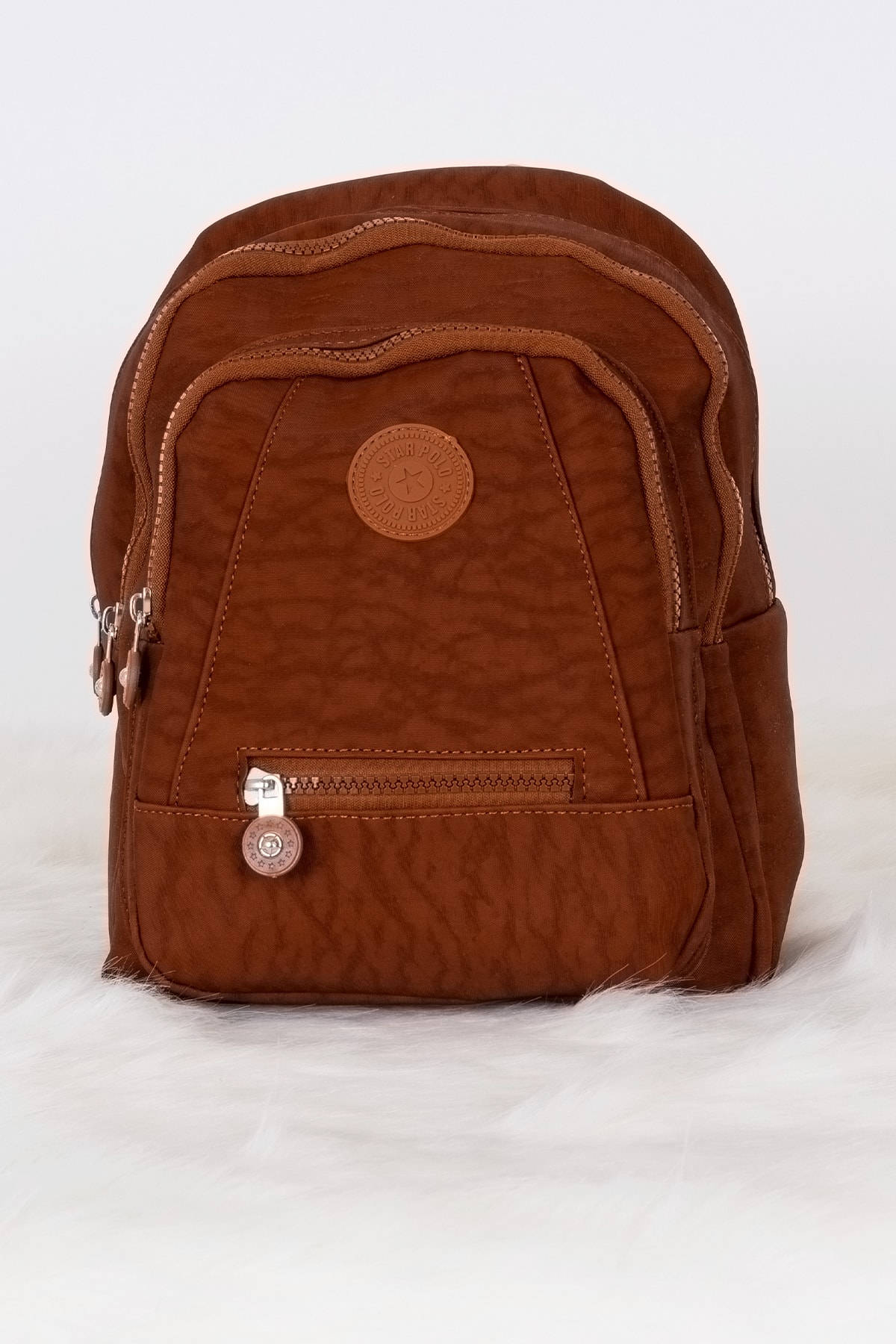 Tonny Black Backpack - Brown - Plain
