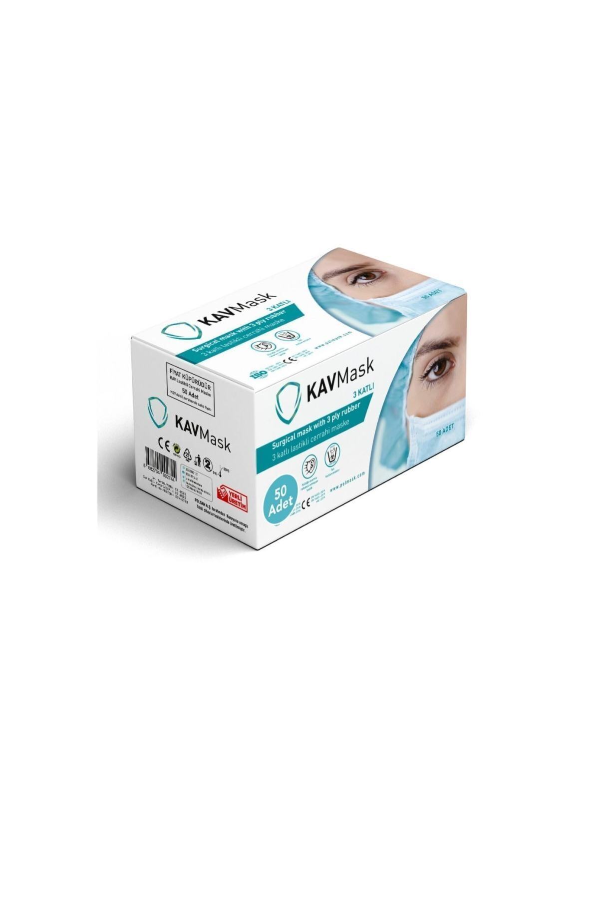 Kavmask Maske Karışık Renkli 3 Katlı Koruma Meltblown 'lu | Tek