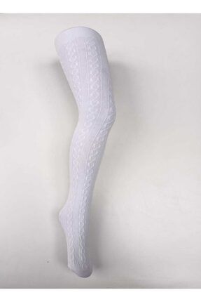 Kız Çocuk Beyaz Karina Pamuklu Külotlu Çorap 2'li 5002625