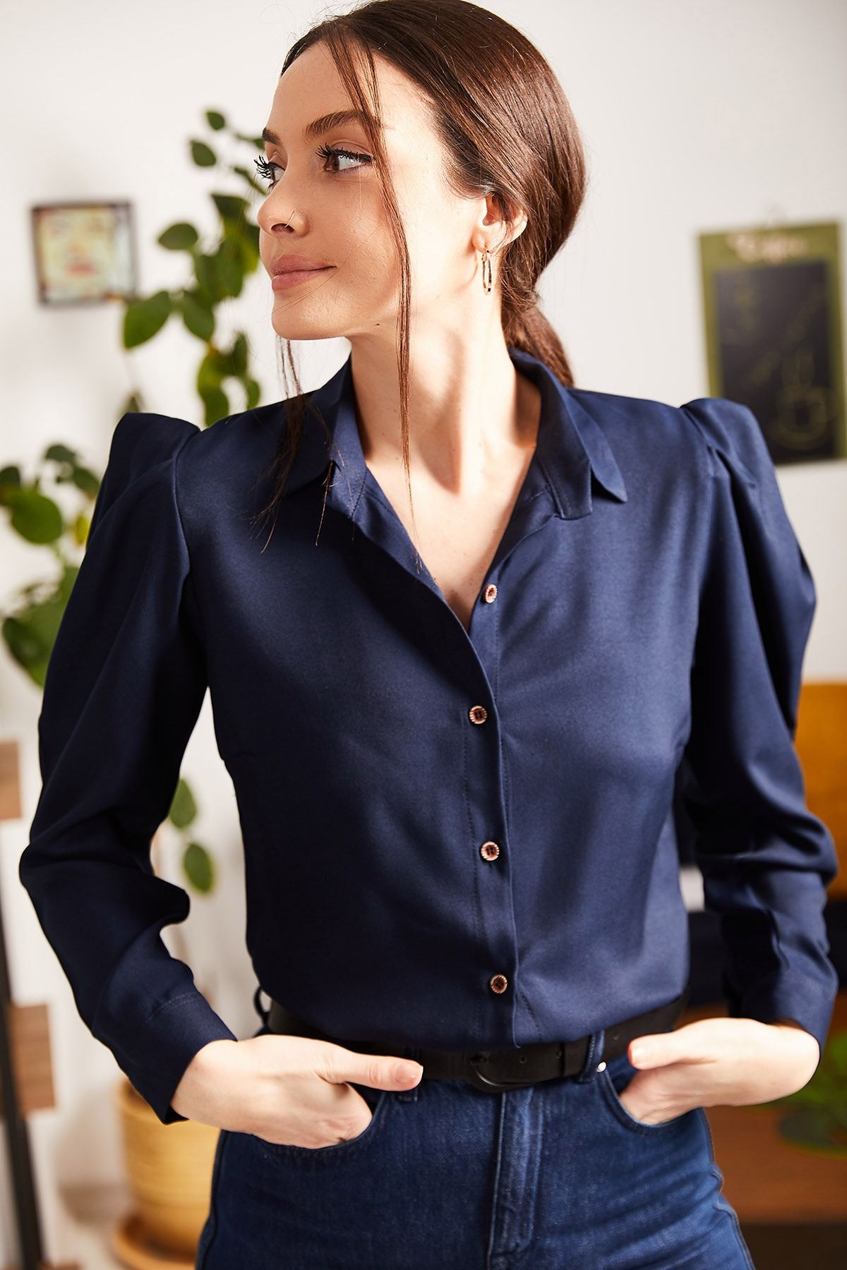 armonika Shirt - Navy blue - Regular fit - Trendyol