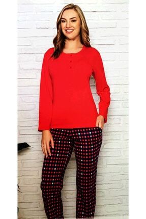Bayan Pijama Takımı Modal Kırmızı 65896