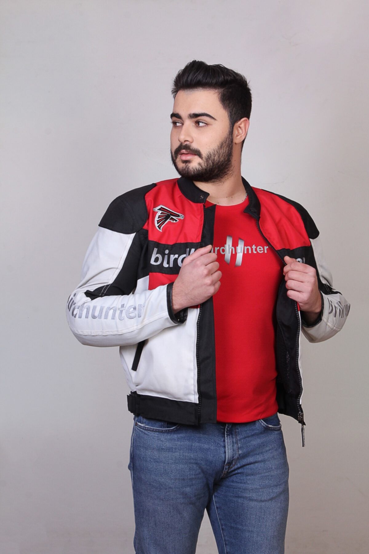 birdhunter Erkek Renkli Korumalı Motosiklet Montu
