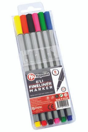 Fineliner Marker 6'lı Renkli Kalem fineliner 6'lı kalem
