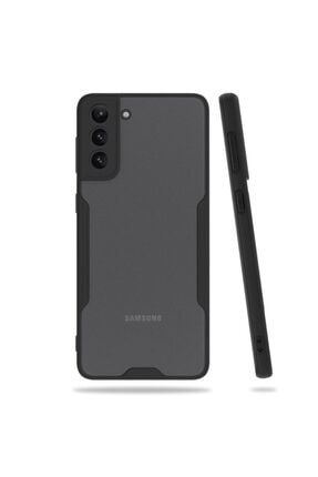 Samsung Galaxy S21 Plus 5g Uyumlu Parfe Kamera Korumalı Çerçeveli Silikon Siyah Kılıf krks17021906474