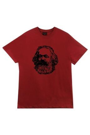 Erkek Karl Marx Baskılı T-shirt ABDGKZ29-KOR