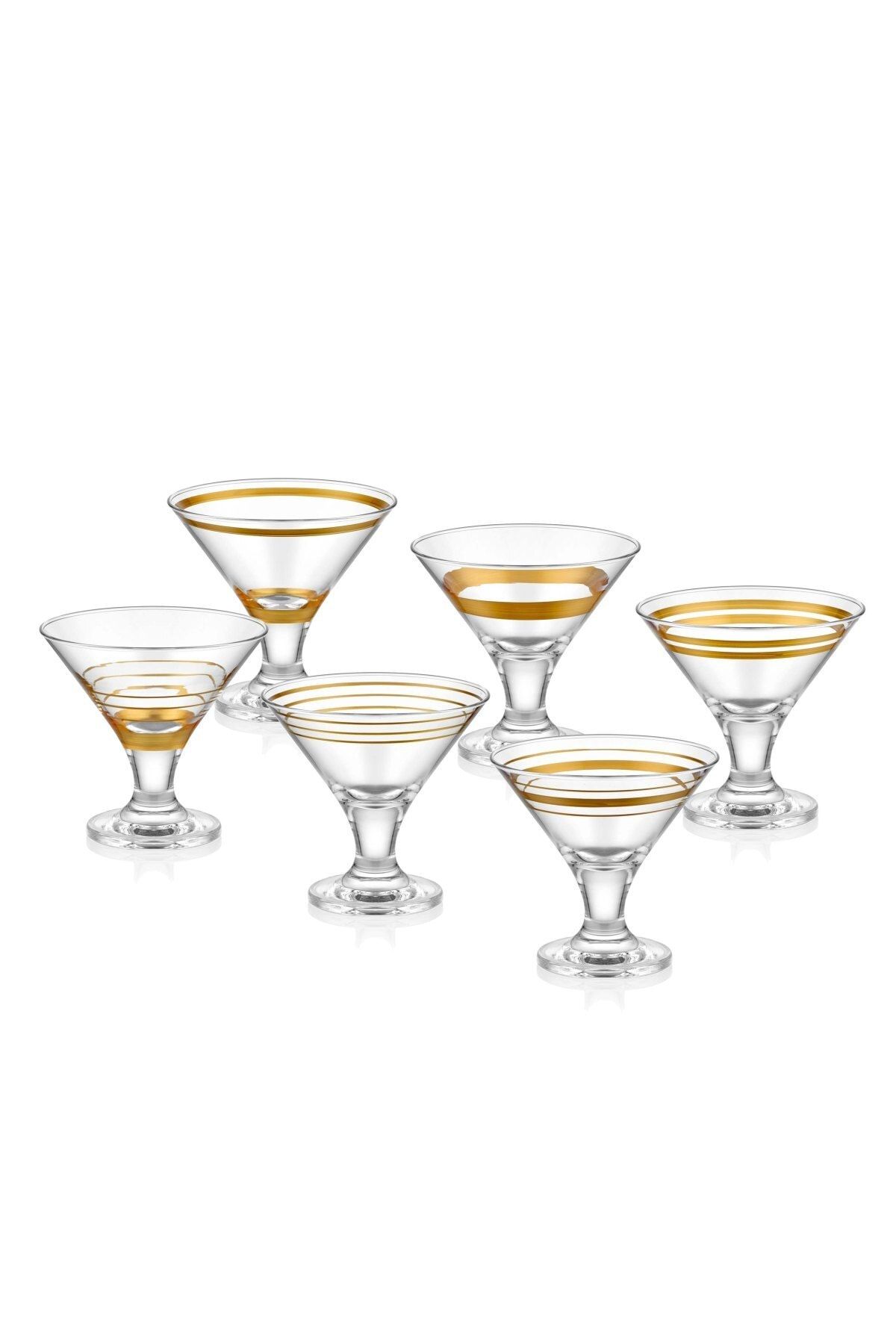 The Mia-6-piece Ice Cream Lines Set - Gold Msd022 1