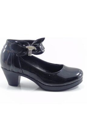 Kız Siyah Rugan Topuklu Ayakkabı 85452858