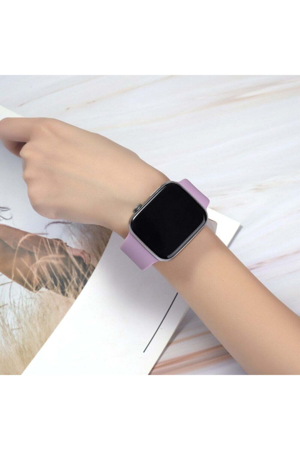 Bagies Lilac Apple Watch 5 Compatible 40 mm Strap Sport Silicone Band