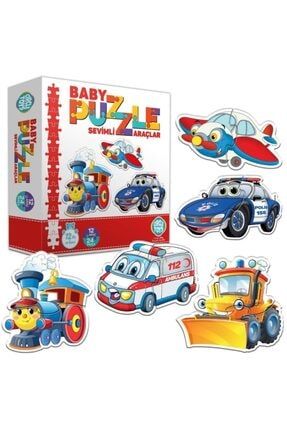 24 Parça Circle Toys Baby Puzzle Seti 12 Adet Sevimli Araçlar trhtrjgy4856