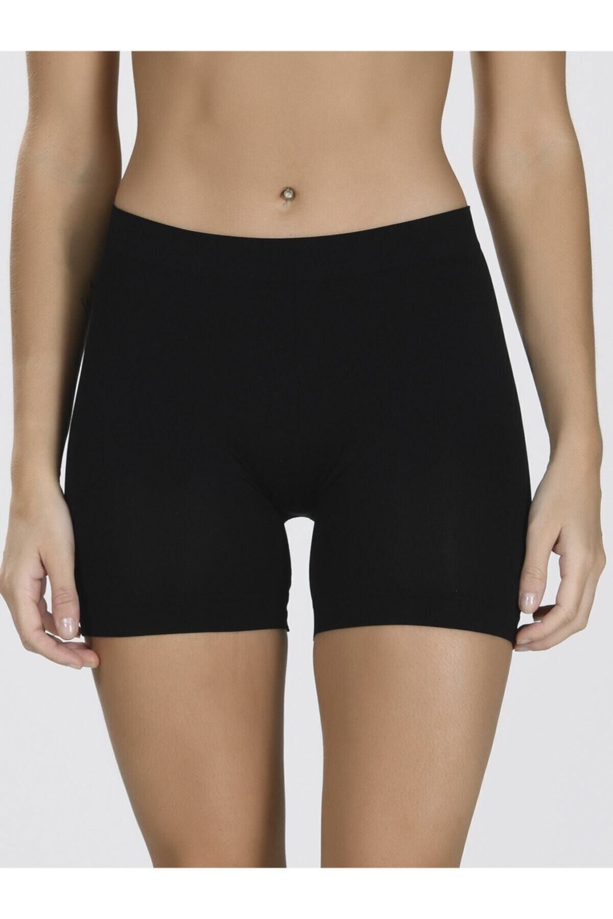 Nbb Women's Black Seamless High Waist Shorts Tights - Trendyol