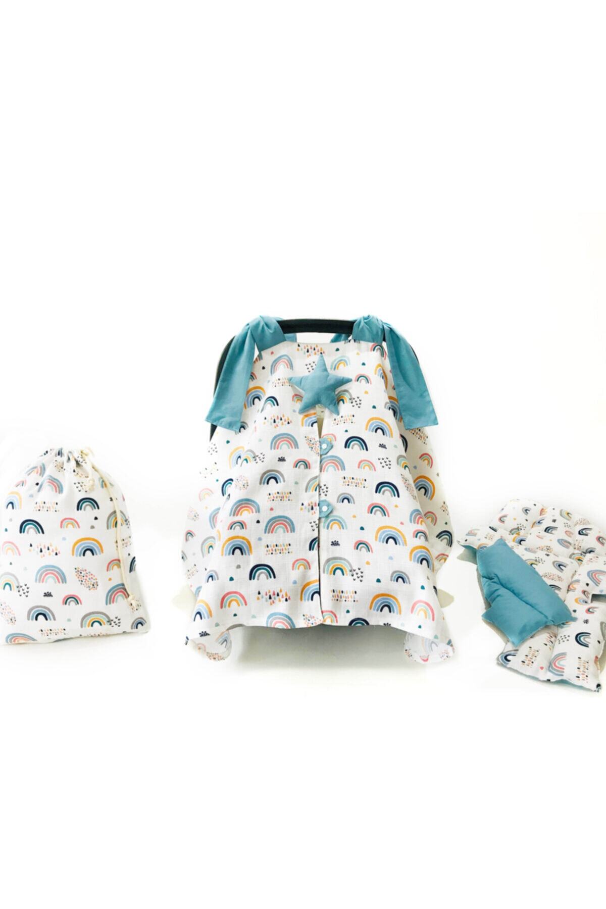 Atölye Eda Exclusive Müslin puset Örtüsü Minderi Kese 3 Parça fotoğrafı 2 (önizleme)