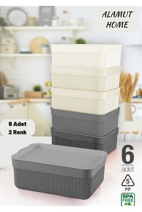 Banyo Mutfak Düzenleyici Plastik Geniş Kutu Çekmece Içi Düzenleyici Organizer 2 li Set alamut21