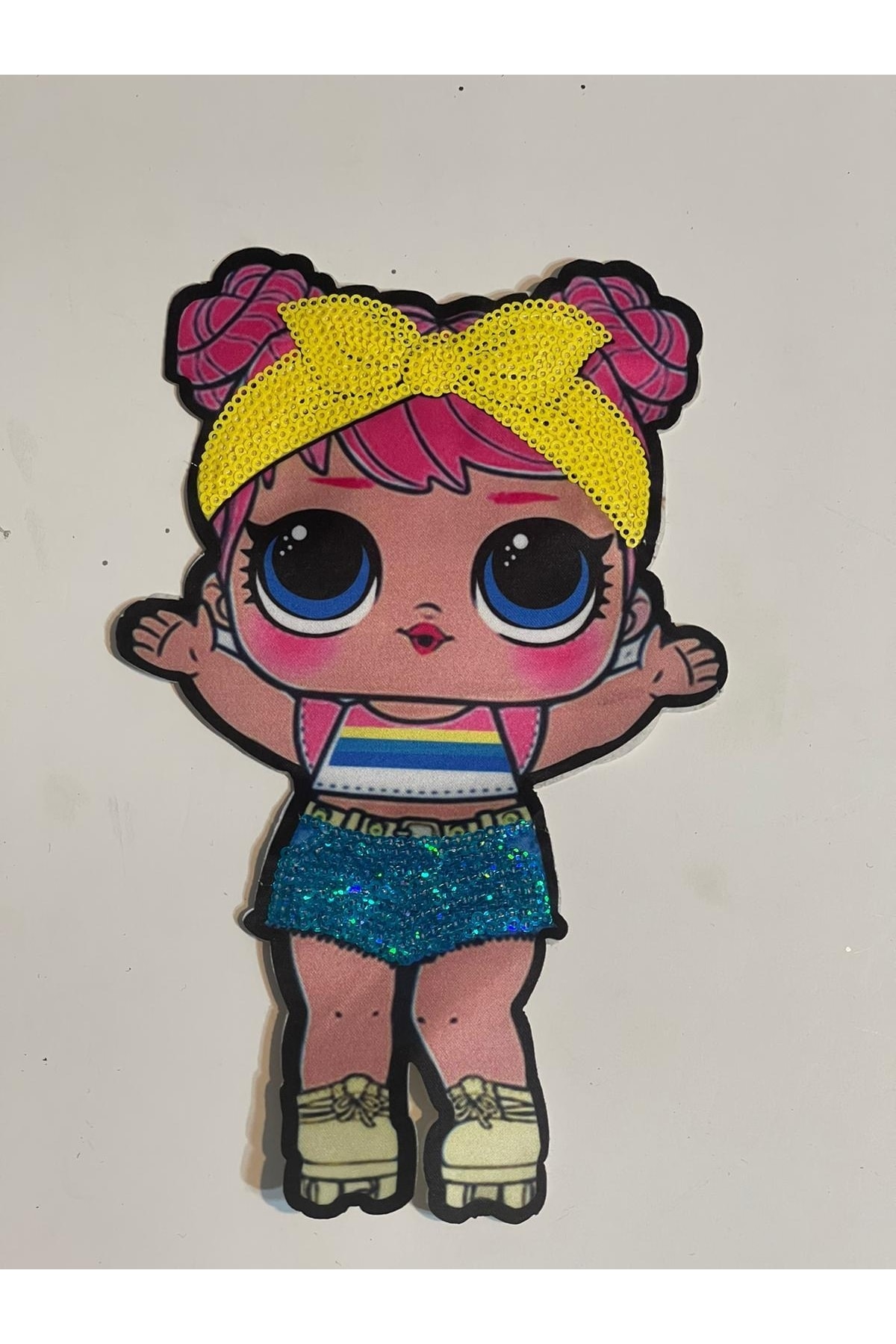 Gönülden Tasarım 22x14 Cm Lol Pul Payetli Şortlu Lol Aplike Arma Yama Aksesuar