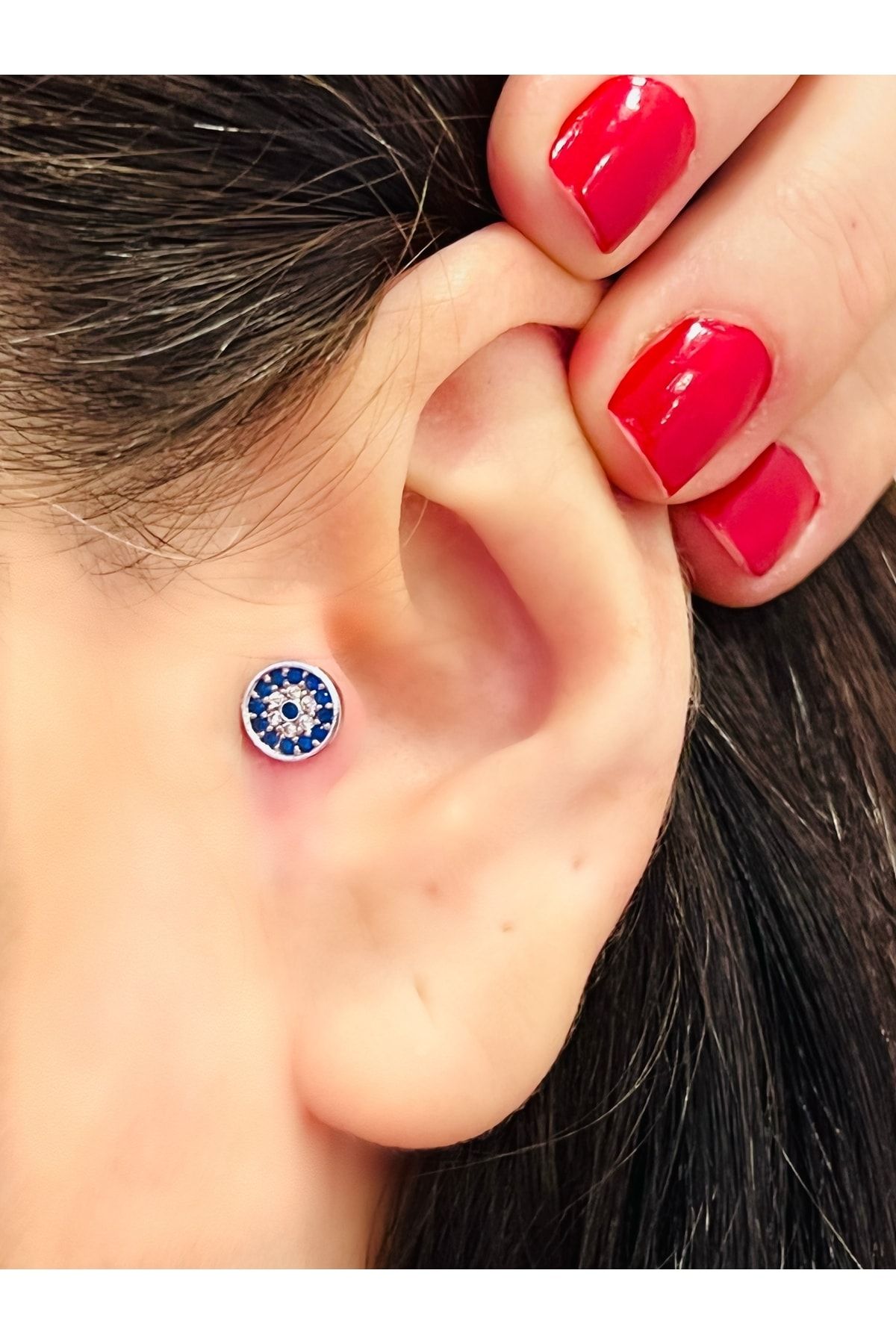 BY D LEK ET N ACCESSORY Steel Evil Eye Cartilage Helix Tragus