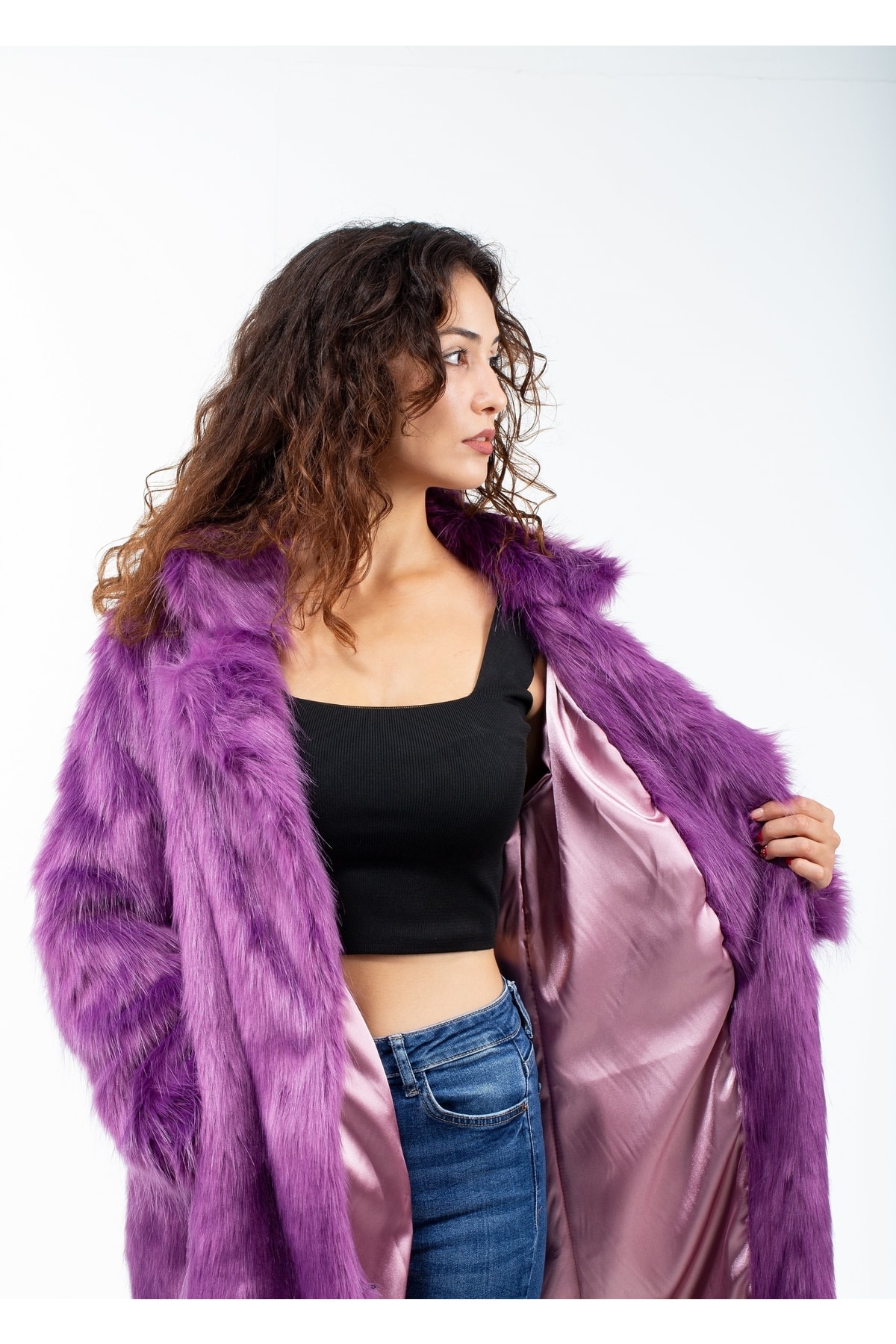 KürkZone  Kadın Yeni Trend Kürk Manto - Görsel 3