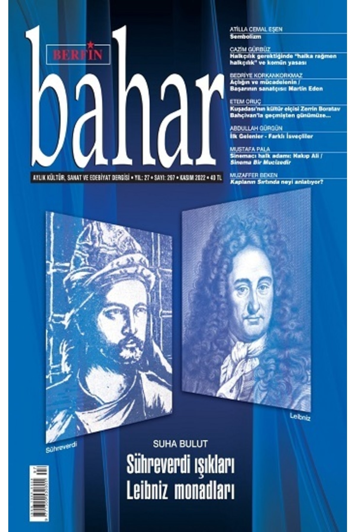 Berfin Bahar Aylık Kültür Sanat Ve Edebiyat Dergisi Kasım 2022 – 297. Sayı