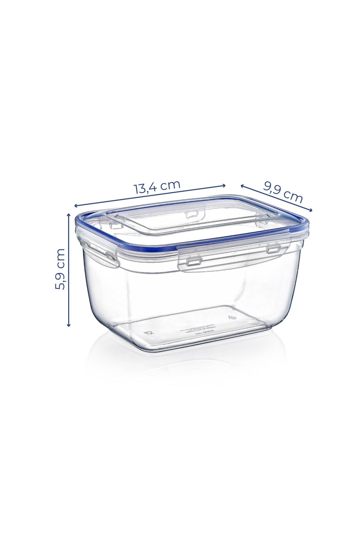 Vienev-Set of 3 400 Ml Shallow Rectangular Storage Container with Gasket 5
