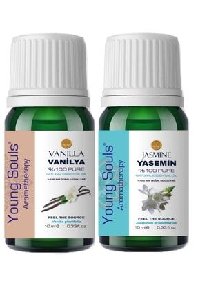 Aromatherapy Vanilla & Jasmine Essential Oil Vanilya & Yasemin Uçucu Yağ 10ml+10ml YSVANILLAJASMINE1