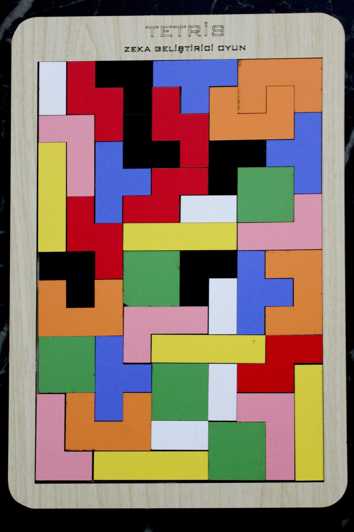 بازی آموزشی چوبی رنگارنگ تتریس بولتاک و مجموعهٔ دو تکهٔ الِف با محصول