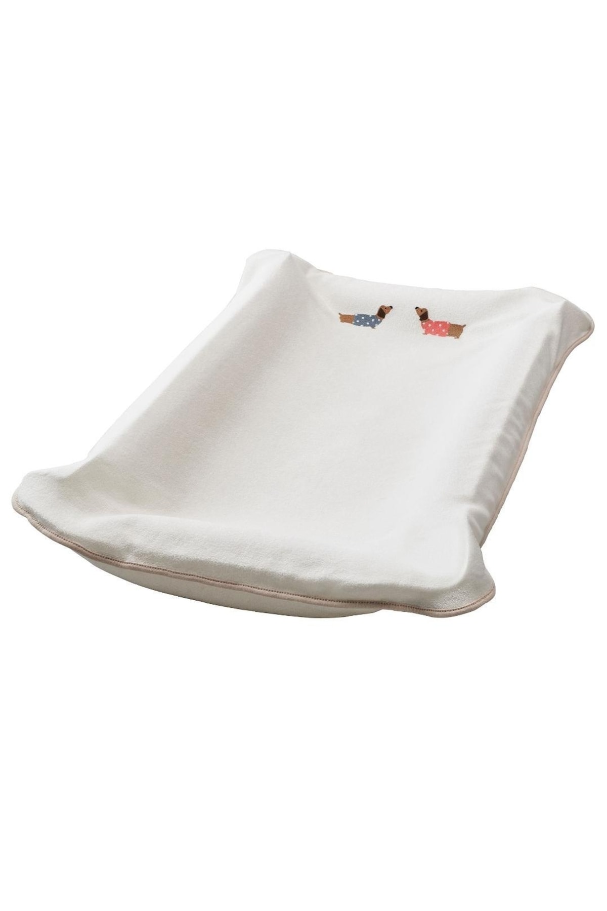 Doruk Bebek Alt Değiştirme Pedi Kılıfı, Beyaz-desenli, 55x83 cm